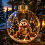 🎄 Söt Julsnöglob med Djurmotiv ✨ Mysig Juldekoration för Hemmet