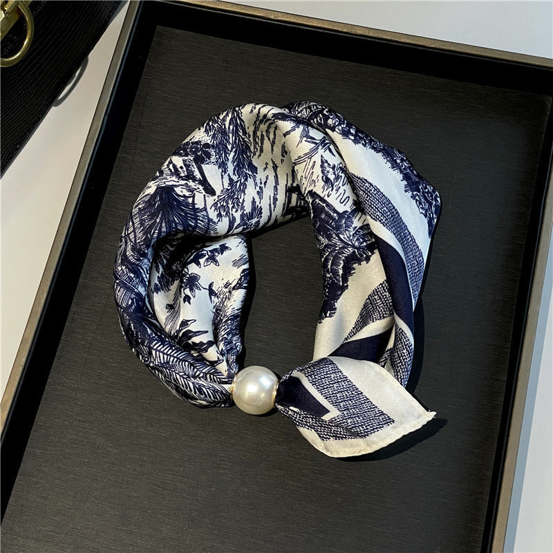 🤍 ✨Magnetisk scarf med pärla – elegant på några sekunder