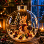🎄 Söt Julsnöglob med Djurmotiv ✨ Mysig Juldekoration för Hemmet