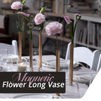 Lång vas med magnetisk blomform
