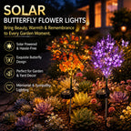 Solcellsdriven trädgårdslampa – fjäril & blommor med två ljuslägen 🦋