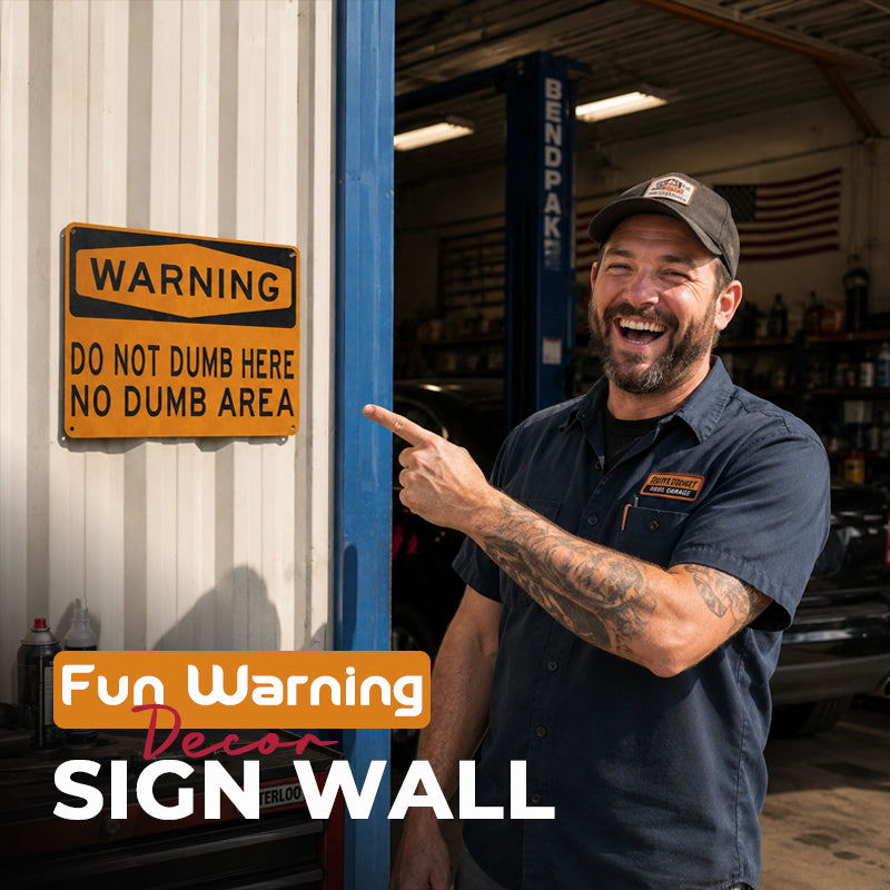 😂 Rolig amerikansk varningsskylt – "DO NOT DUMP HERE" | Garage- & mancave-dekoration