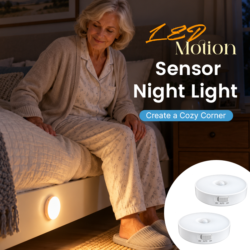 🌙 LED-nattlampa med rörelsesensor – praktiskt ljus för mörka kvällar!