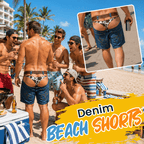 🏖️ Statement Jeansshorts – Rolig och unik design