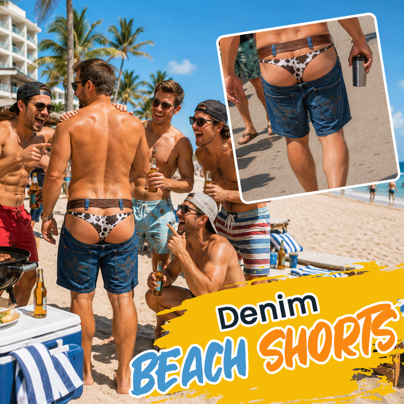 🏖️ Statement Jeansshorts – Rolig och unik design