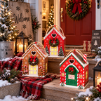🏠 Presentförpackning ”Christmas Magic House” – Kreativ 3D-presentförpackning i handformat för julen