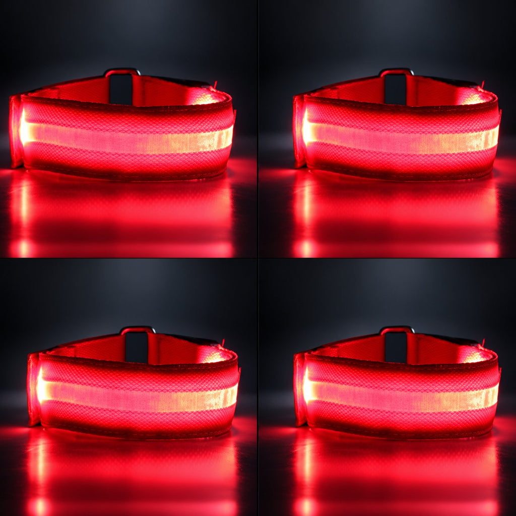 🐎 LED-benremmar för hästar – 4-pack | Säkerhetslampor för nattridning som ser ut som uppladdningsbara ✨