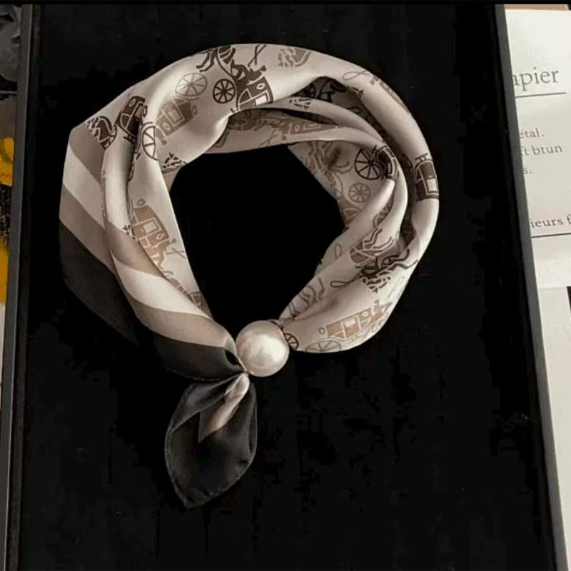 🤍 ✨Magnetisk scarf med pärla – elegant på några sekunder