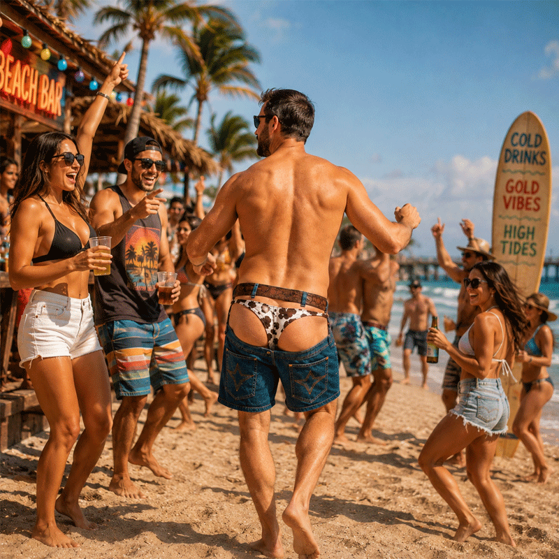 🏖️ Statement Jeansshorts – Rolig och unik design
