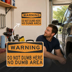 😂 Rolig amerikansk varningsskylt – "DO NOT DUMP HERE" | Garage- & mancave-dekoration