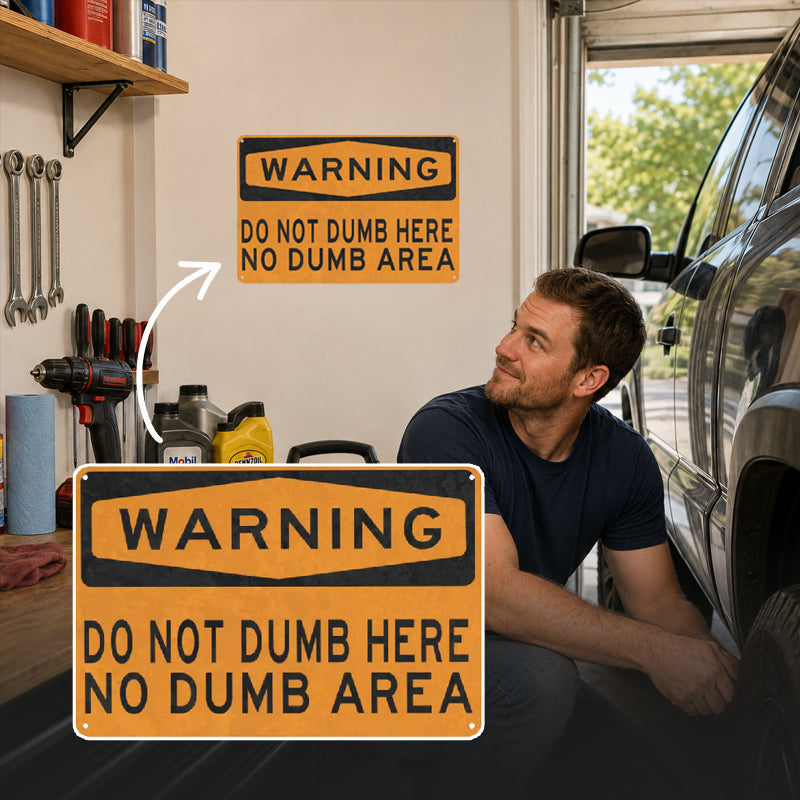 😂 Rolig amerikansk varningsskylt – "DO NOT DUMP HERE" | Garage- & mancave-dekoration