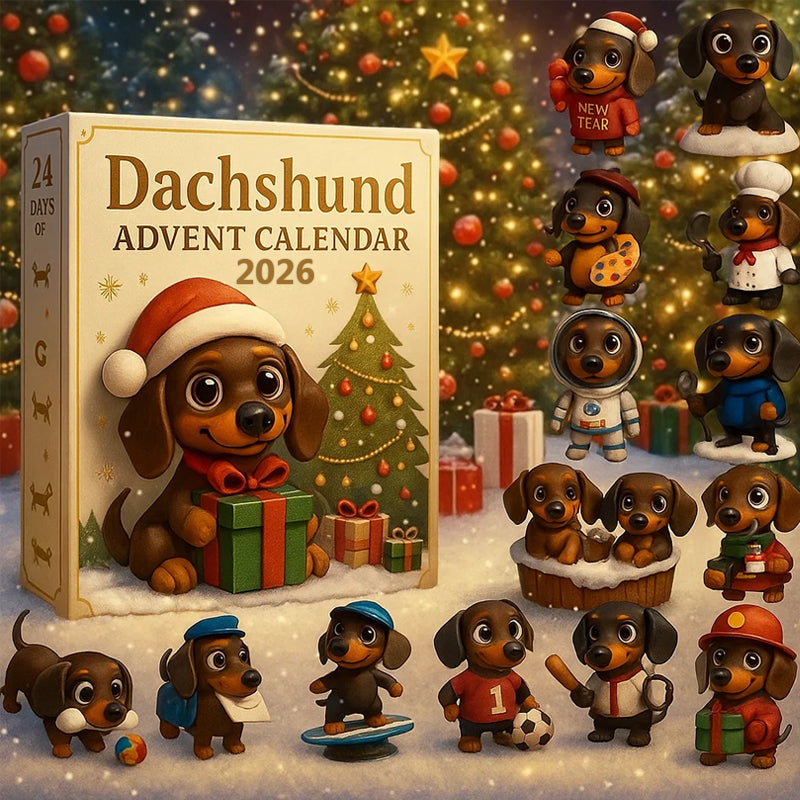 🐾 Adventskalender med taxar 2026 – 24 dagar av julglädje