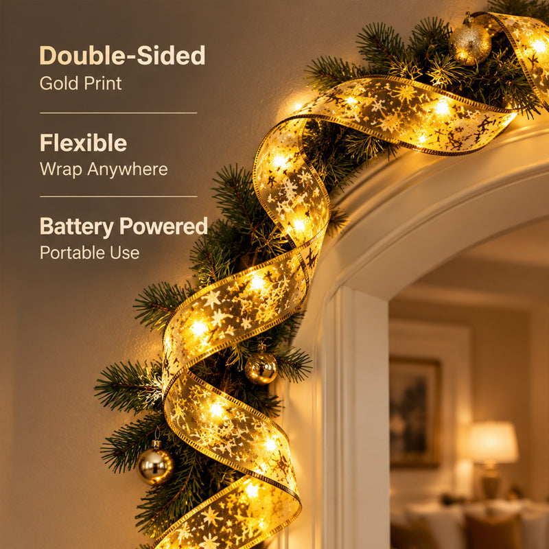 🎄 Jul LED bandljus – stämningsfull julbelysning för granen