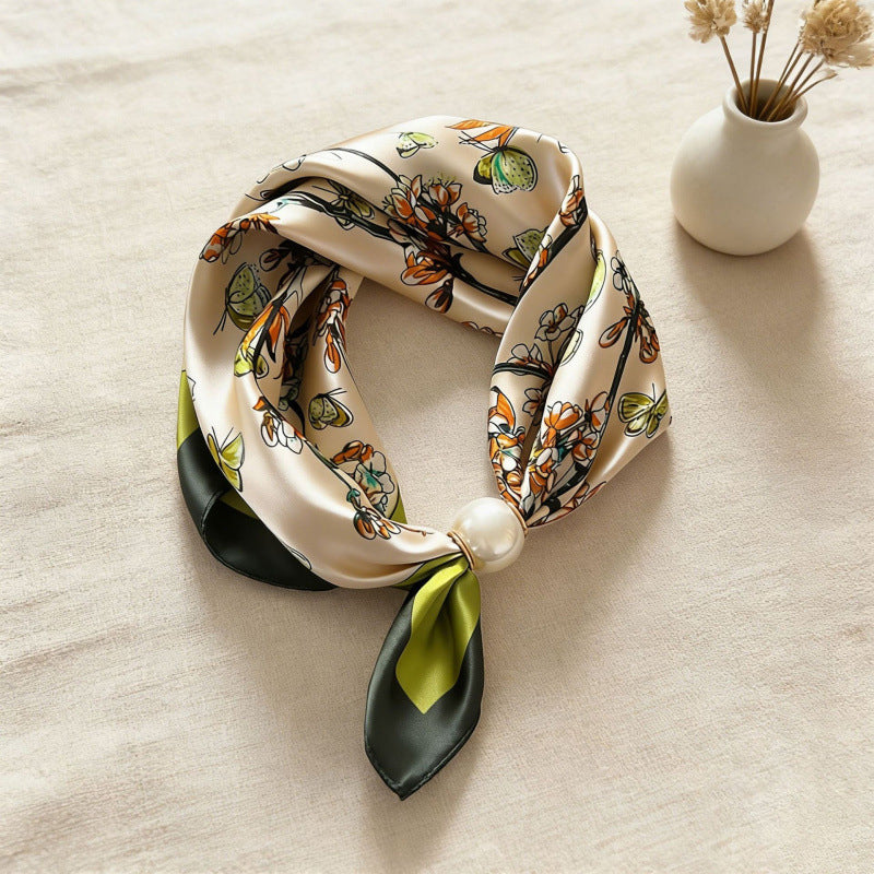 🤍 ✨Magnetisk scarf med pärla – elegant på några sekunder