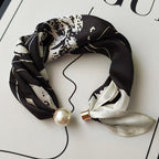 🤍 ✨Magnetisk scarf med pärla – elegant på några sekunder