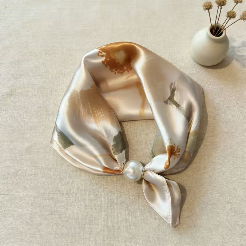 🤍 ✨Magnetisk scarf med pärla – elegant på några sekunder