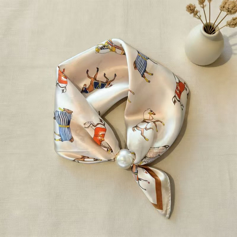 🤍 ✨Magnetisk scarf med pärla – elegant på några sekunder