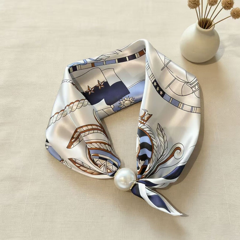 🤍 ✨Magnetisk scarf med pärla – elegant på några sekunder