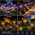 Solcellsdriven trädgårdslampa – fjäril & blommor med två ljuslägen 🦋