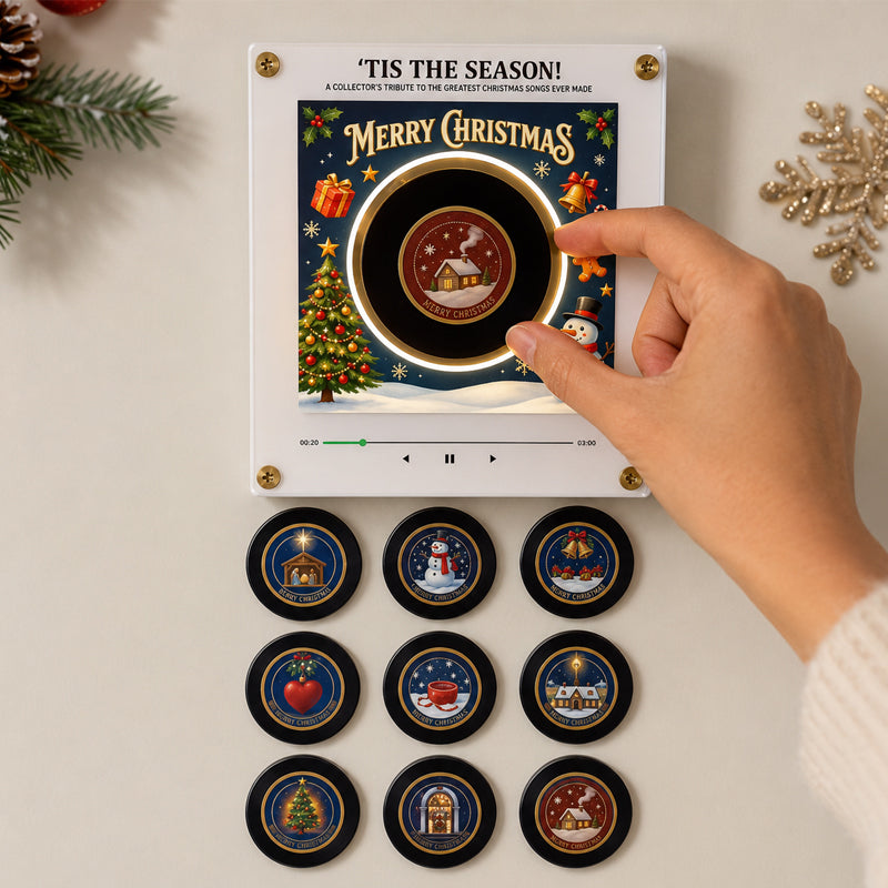 🎄 Interaktiv julmagnet för kylskåpet – 9 klassiska jullåtar