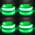 🐎 LED-benremmar för hästar – 4-pack | Säkerhetslampor för nattridning som ser ut som uppladdningsbara ✨
