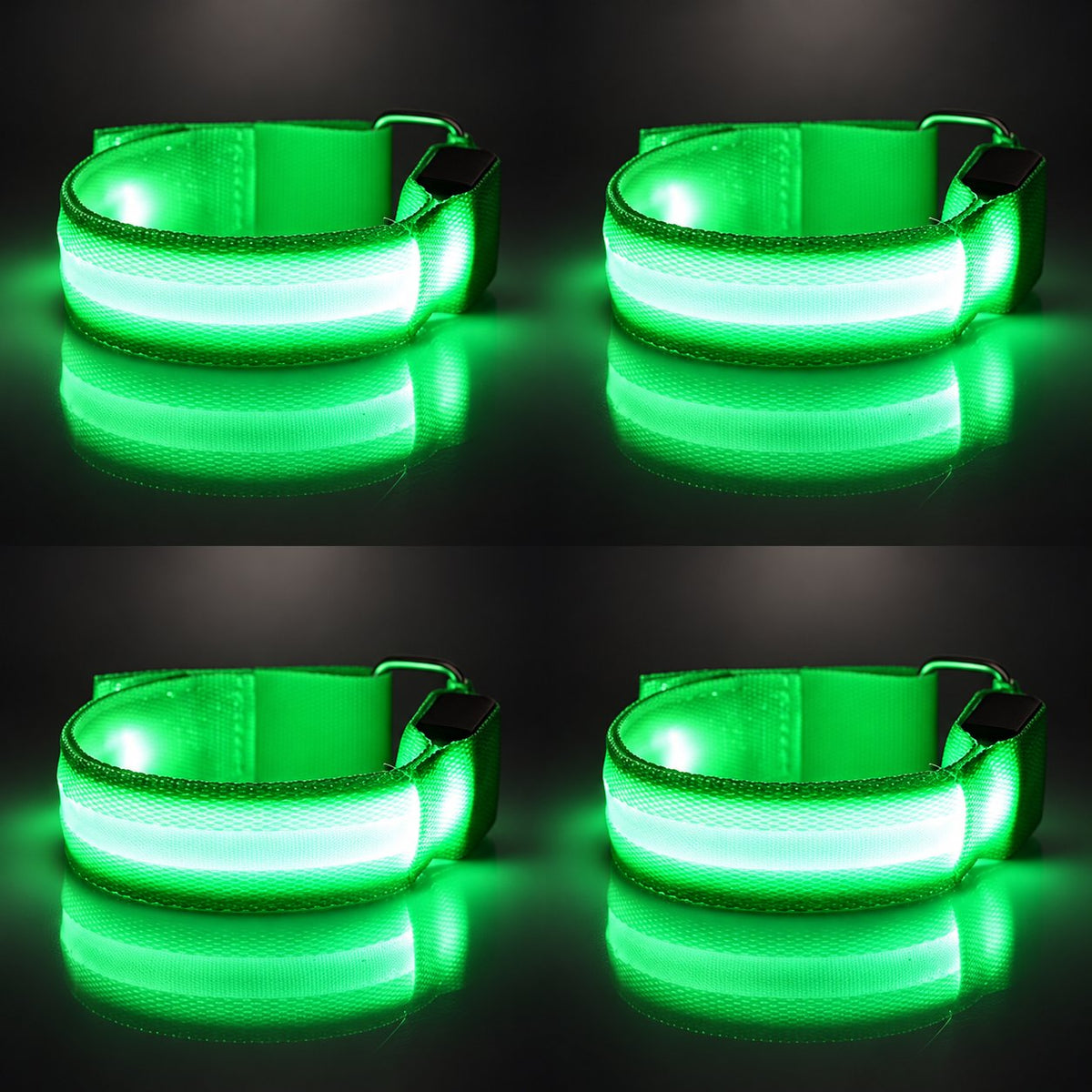 🐎 LED-benremmar för hästar – 4-pack | Säkerhetslampor för nattridning som ser ut som uppladdningsbara ✨