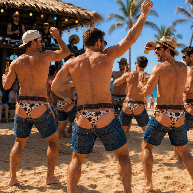🏖️ Statement Jeansshorts – Rolig och unik design
