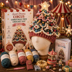 🎄 DIY-kit för lysande julgransmössa – Skapa din egen virkade julaccessoar