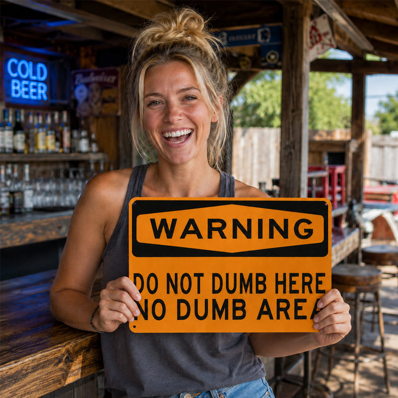 😂 Rolig amerikansk varningsskylt – "DO NOT DUMP HERE" | Garage- & mancave-dekoration