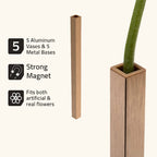 Lång vas med magnetisk blomform