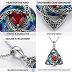 ✨Halsband med födelsesten och keltisk treenighetsknut – en meningsfull symbol för kärlek och samhörighet ❤️