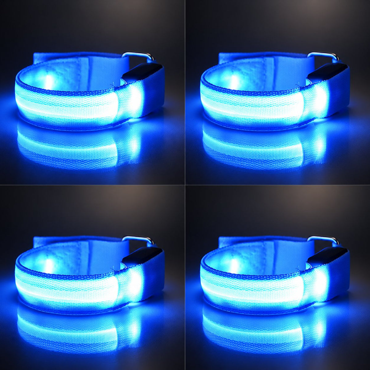 🐎 LED-benremmar för hästar – 4-pack | Säkerhetslampor för nattridning som ser ut som uppladdningsbara ✨