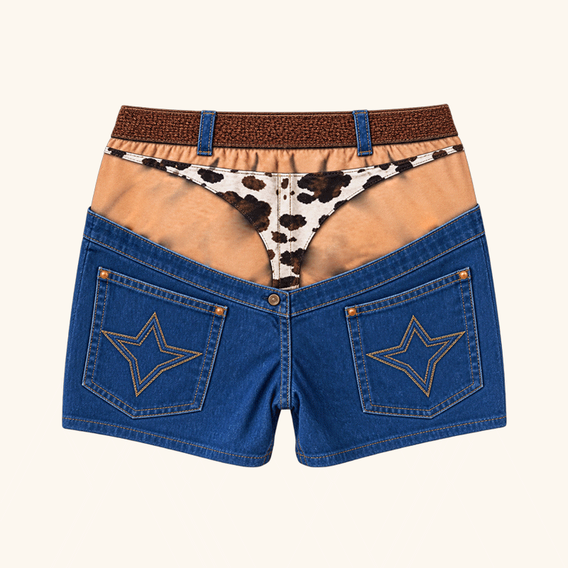 🏖️ Statement Jeansshorts – Rolig och unik design