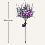 Solcellsdriven trädgårdslampa – fjäril & blommor med två ljuslägen 🦋