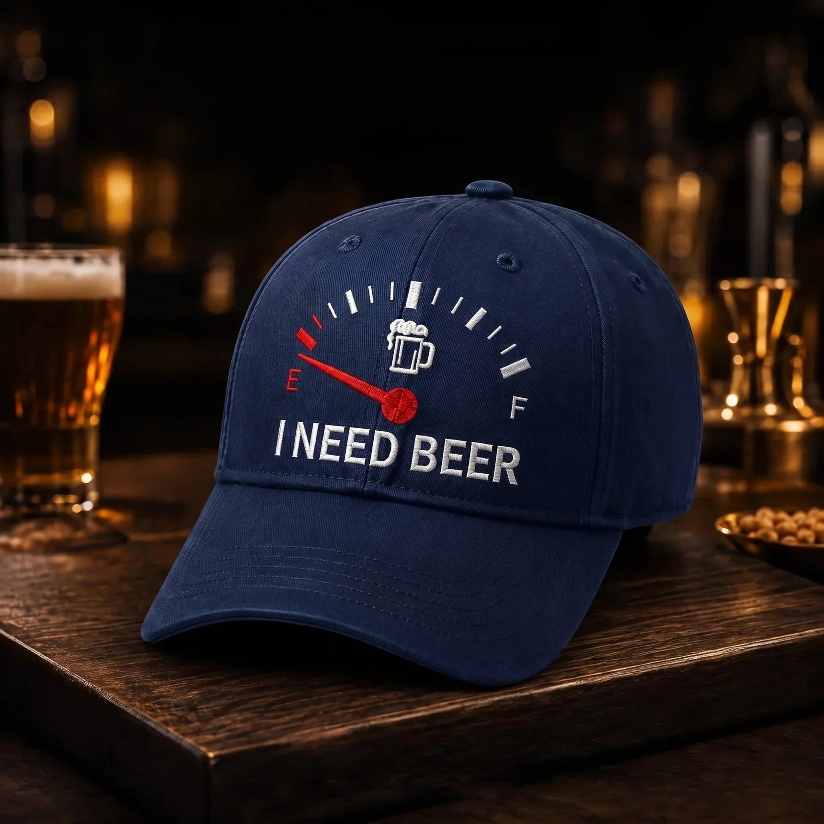 🔥 50 % RABATT – SISTA CHANSEN! 🍺 ”I NEED BEER” Broderad baseballkeps 🧢