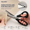✂️ Professionell vågtandad sax i rostfritt stål – ✨ Skarpa sicksackblad för snygga, fransfria kanter vid sömnad & DIY