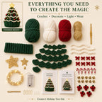 🎄 DIY-kit för lysande julgransmössa – Skapa din egen virkade julaccessoar