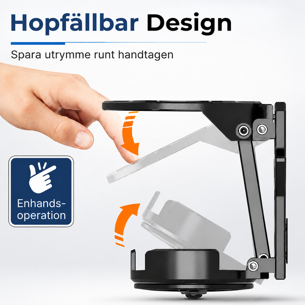🚴 Vikbar cykel flaskhållare med roterande stressskiva – säker & lätt