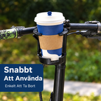 🚴 Vikbar cykel flaskhållare med roterande stressskiva – säker & lätt
