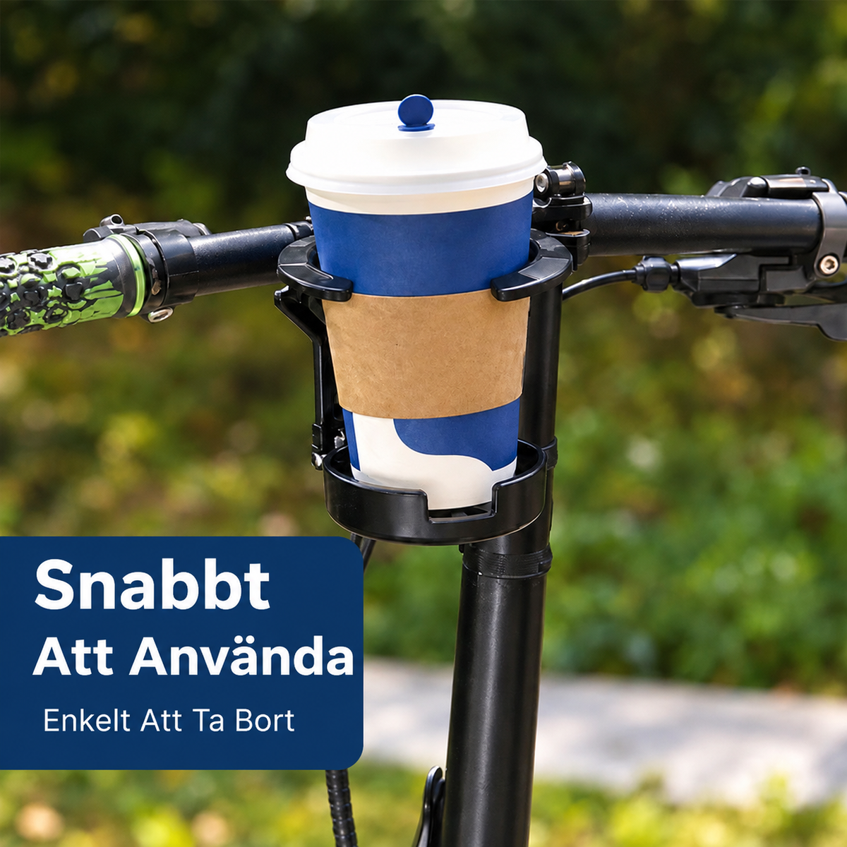 🚴 Vikbar cykel flaskhållare med roterande stressskiva – säker & lätt