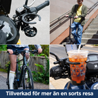 🚴 Vikbar cykel flaskhållare med roterande stressskiva – säker & lätt