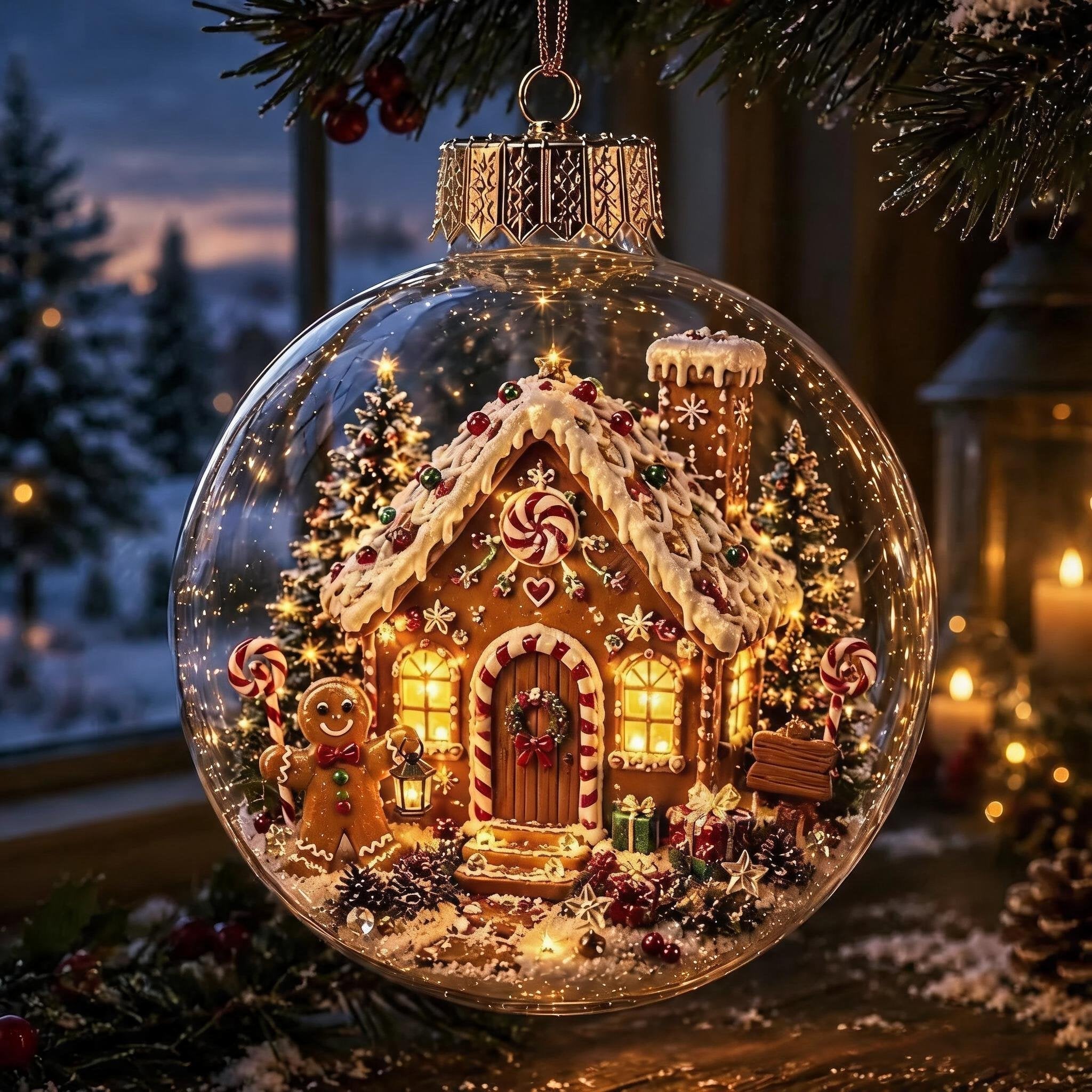 🎄Magisk lysande julprydnad – Skapa en mysig vintervärld hemma 👼