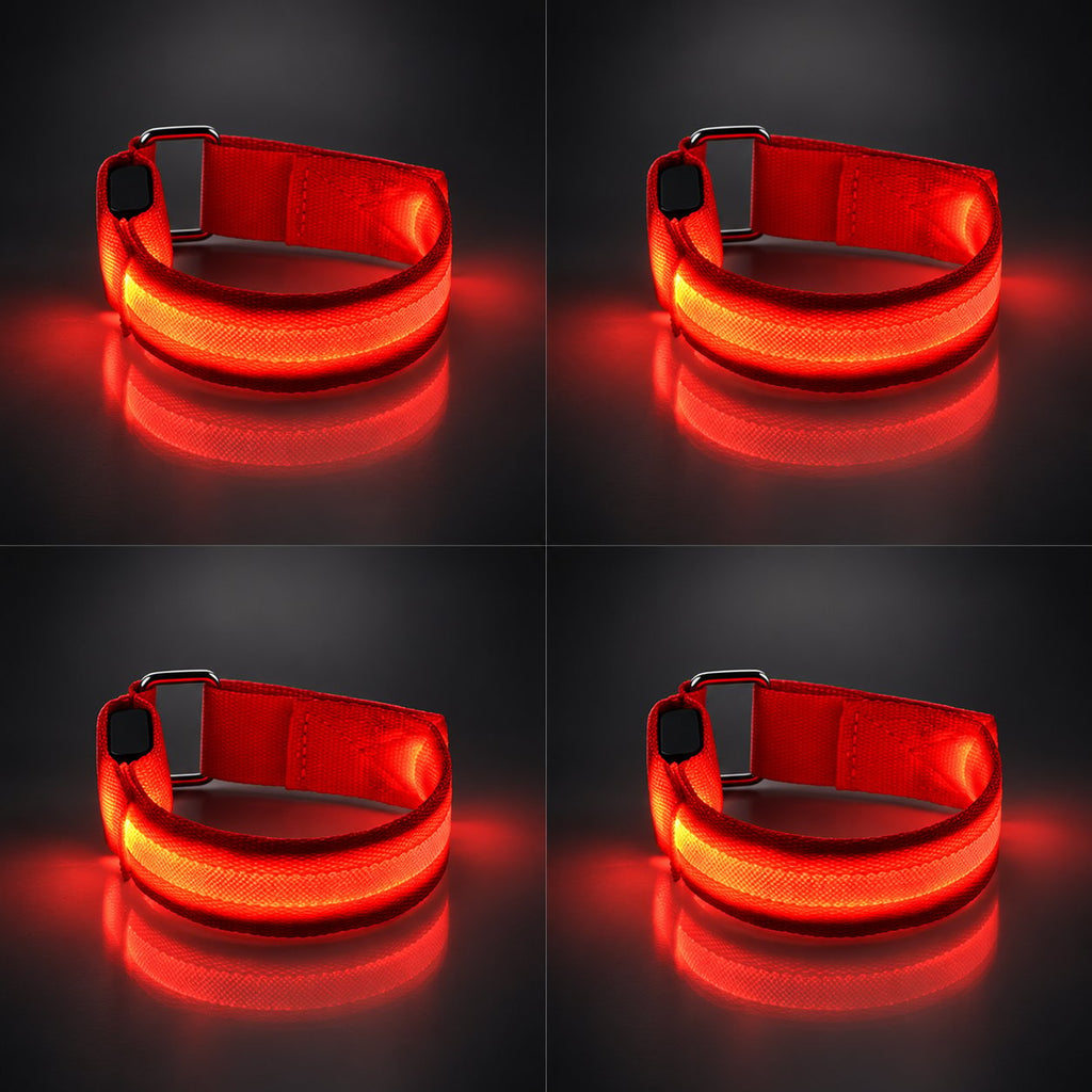 🐎 LED-benremmar för hästar – 4-pack | Säkerhetslampor för nattridning som ser ut som uppladdningsbara ✨