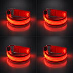 🐎 LED-benremmar för hästar – 4-pack | Säkerhetslampor för nattridning som ser ut som uppladdningsbara ✨