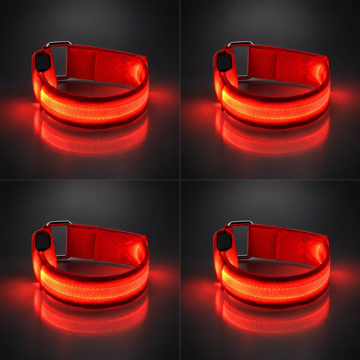 🐎 LED-benremmar för hästar – 4-pack | Säkerhetslampor för nattridning som ser ut som uppladdningsbara ✨