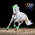 🐎 LED-benremmar för hästar – 4-pack | Säkerhetslampor för nattridning som ser ut som uppladdningsbara ✨