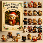 🦉 2026 års adventskalender med ugglor – 24 dagars julnedräkning med samlarfigurer